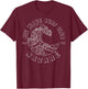 Nazare, Portugal, Big Wave Surf Club, classic surfing beach T-Shirt - T-Shirt | Maroon