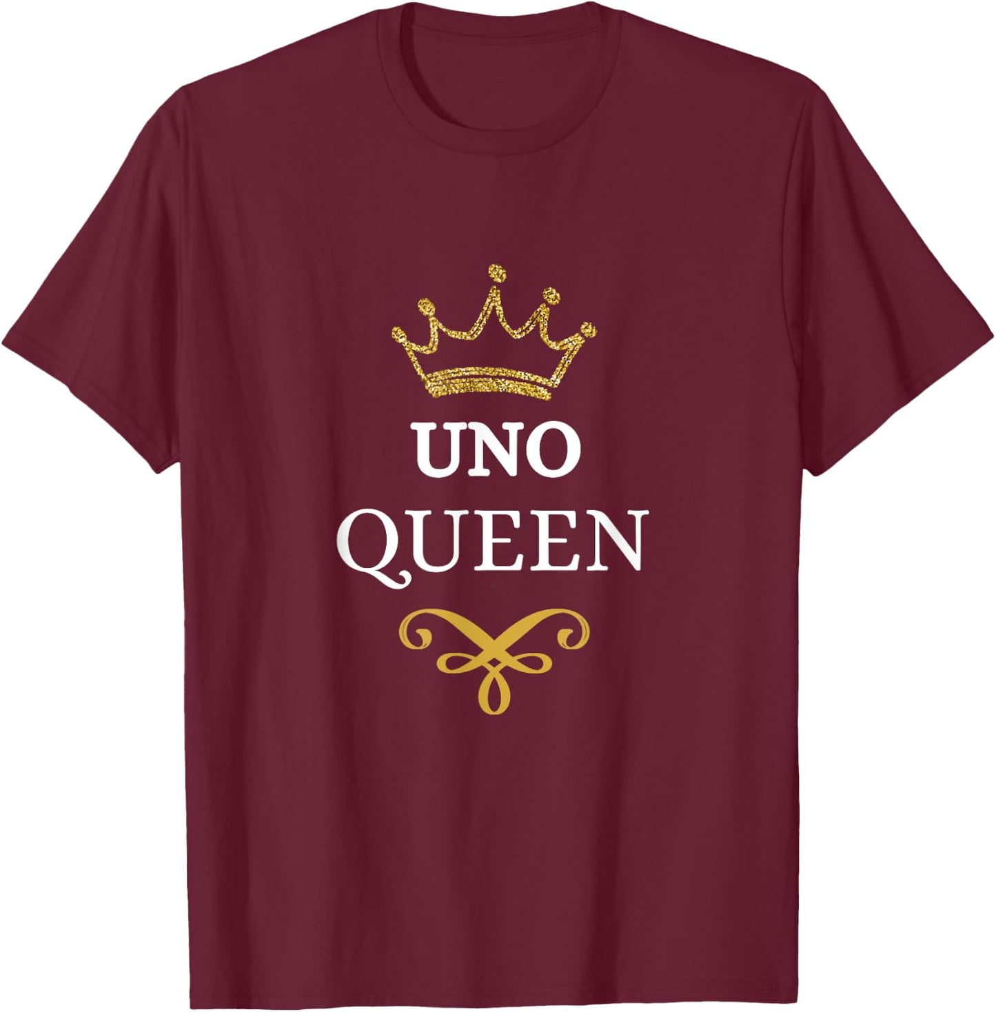 Funny Uno Queen Fan Fun Winning Card Games T-Shirt - T-Shirt | Maroon