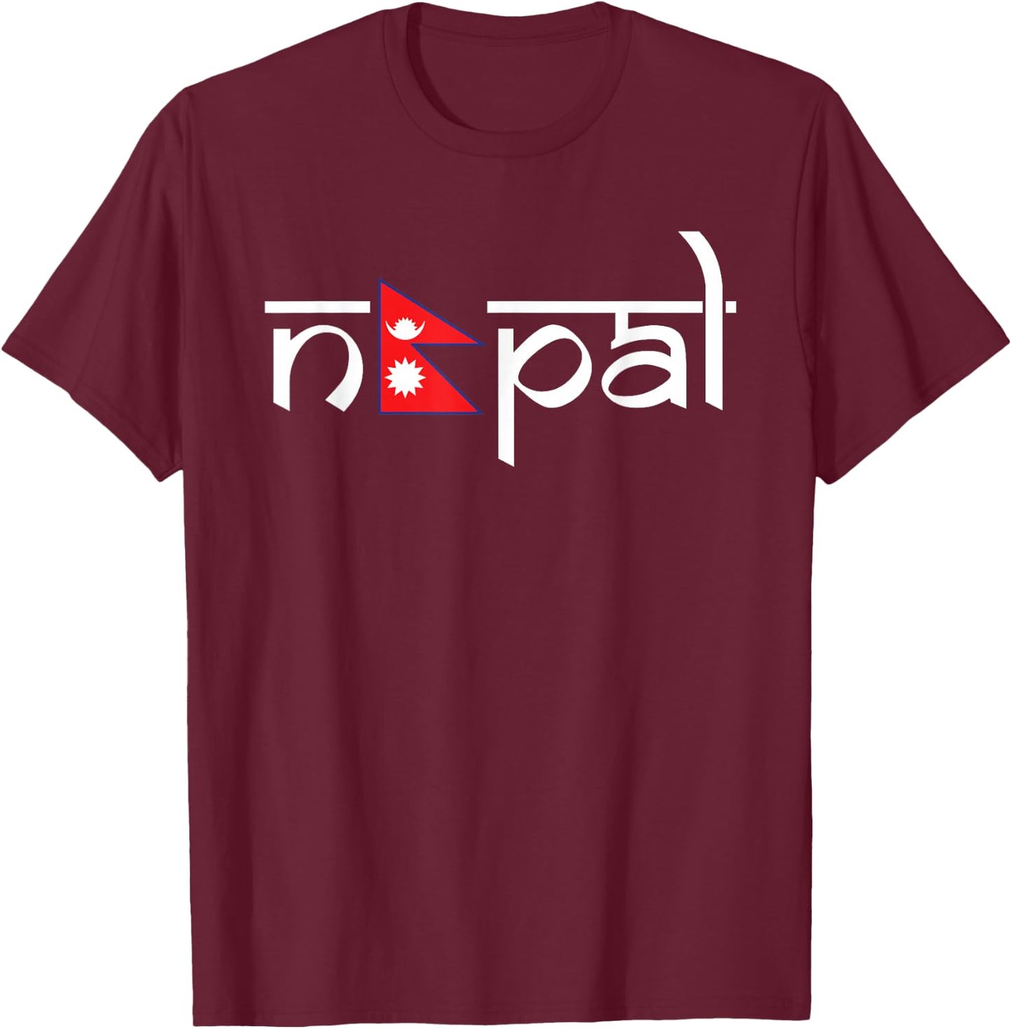 Nepal Flag T-Shirt - T-Shirt | Maroon