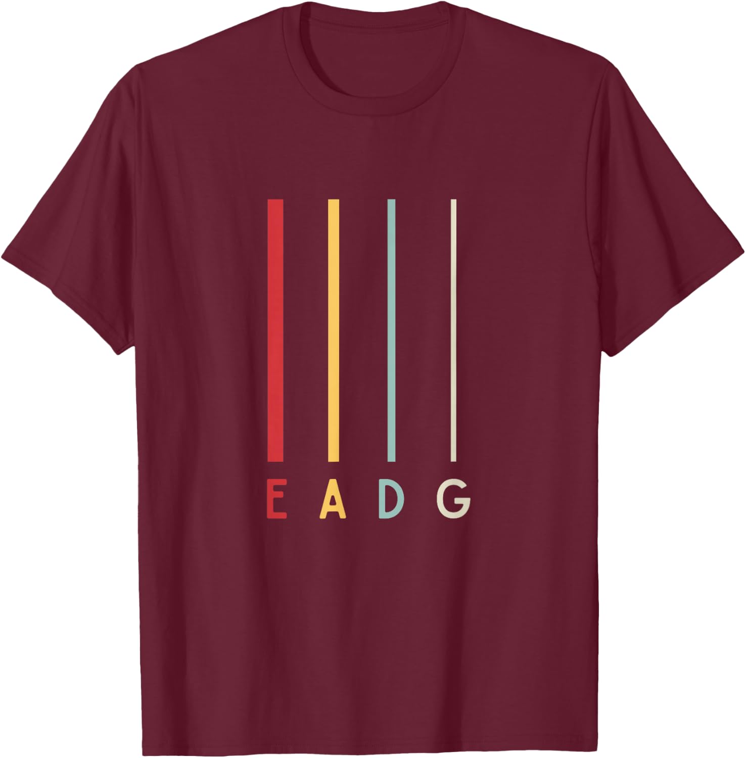 Bass Guitarist Player EADG 4 Strings Bassist Band Musician T-Shirt - T-Shirt | Maroon