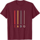 Bass Guitarist Player EADG 4 Strings Bassist Band Musician T-Shirt - T-Shirt | Maroon