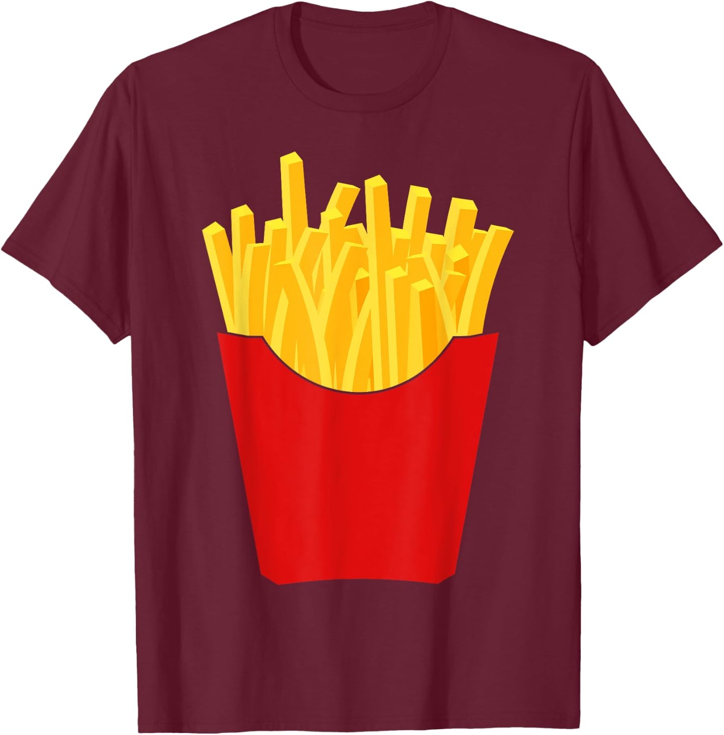 French Fries French Fry Costume Shirt T-Shirt - T-Shirt | Maroon