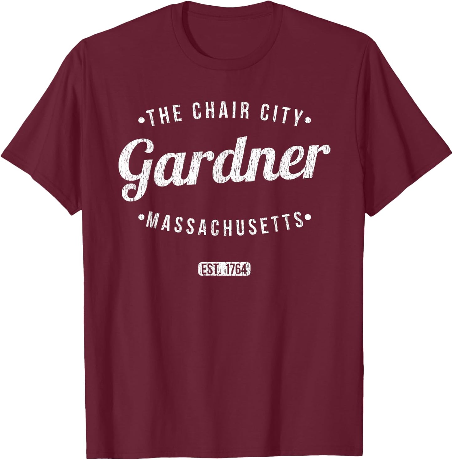 Gardner Massachusetts Retro Vintage Souvenir MA Gardner T-Shirt - T-Shirt | Maroon