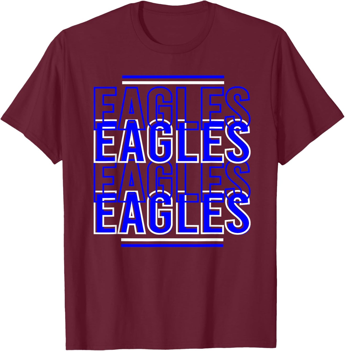 Red Black Eagles School Spirit Eagle Mascot Teacher Women Kids T-Shirt - T-Shirt | Maroon