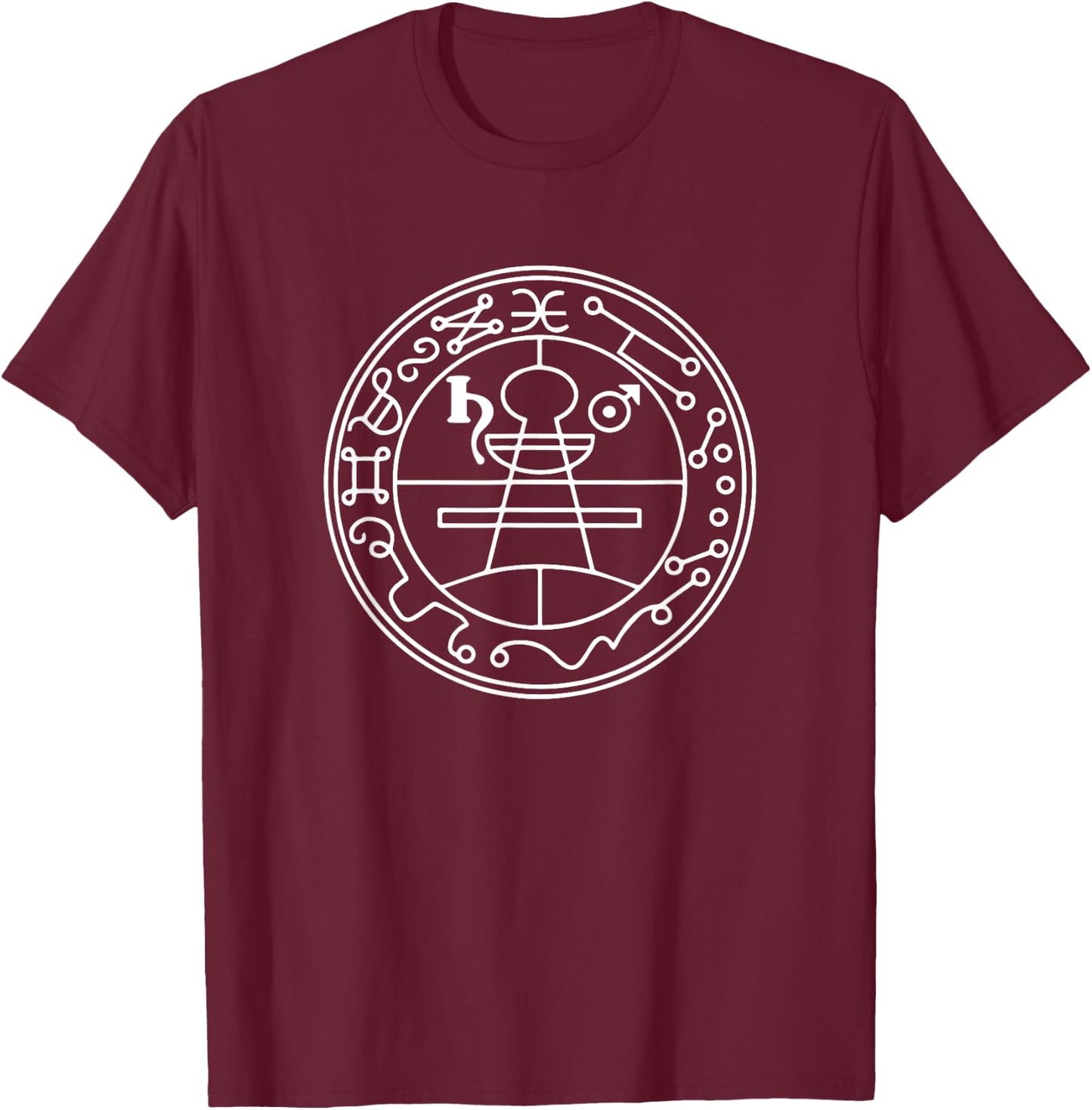 Secret Seal of Solomon, Judaism, Israel, magic, sorcery T-Shirt - T-Shirt | Maroon