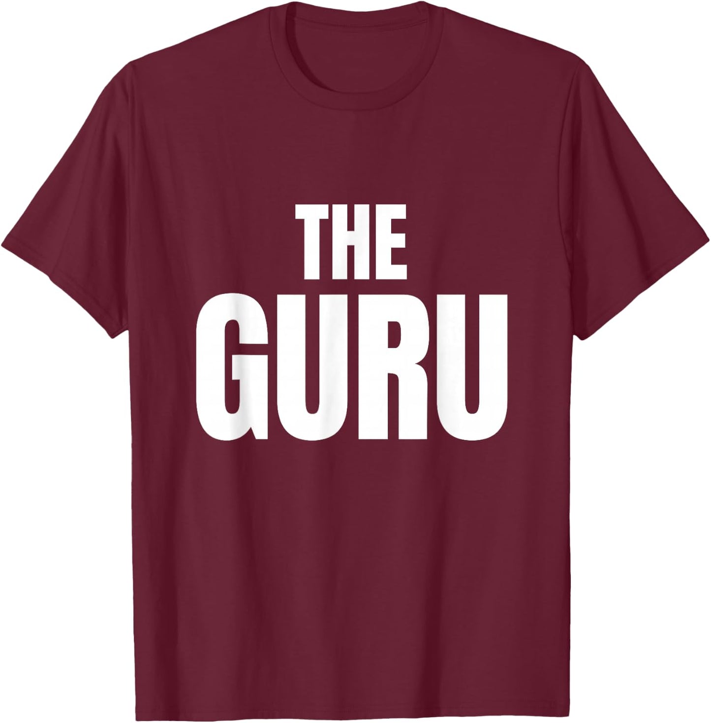 Slogans and Tokens The Guru Black -Adults -Kids Classic Fit Cotton 100% Short Sleeve Small T-Shirt - T-Shirt | Maroon