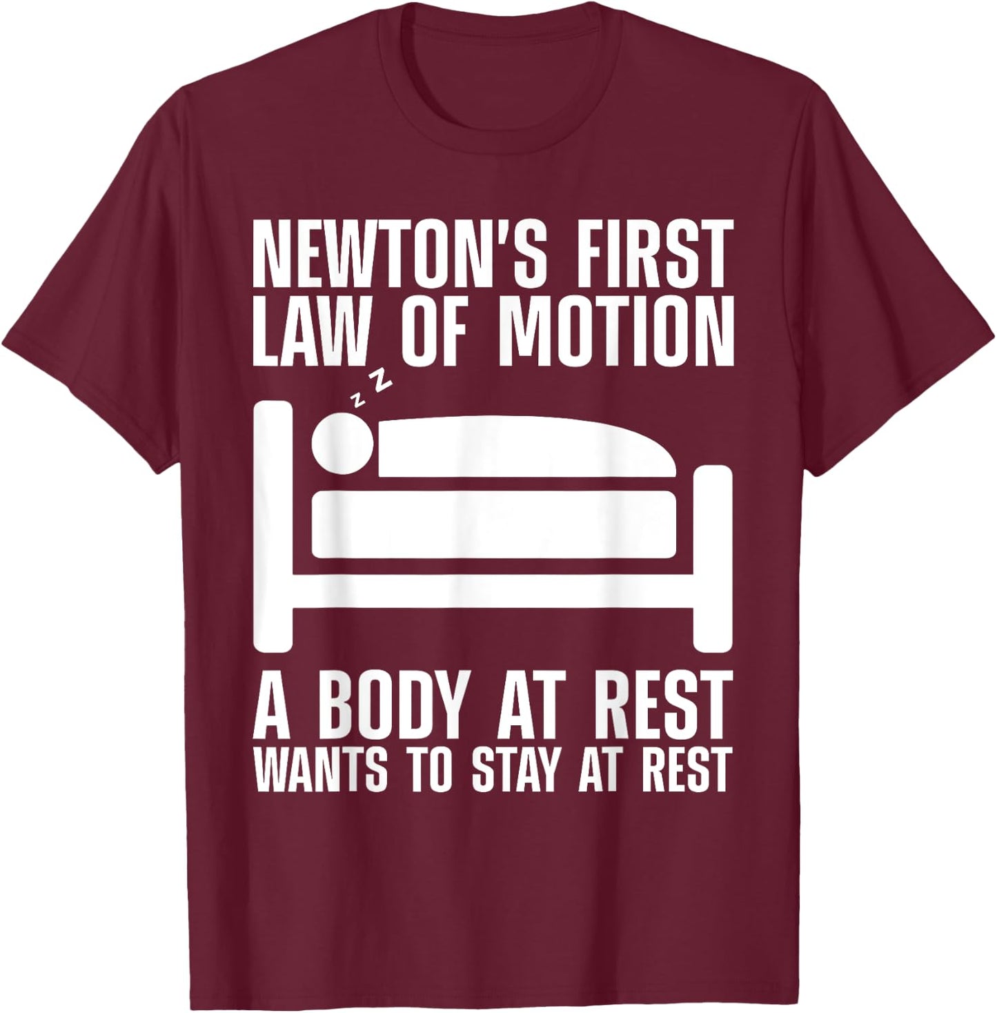 Cool Newton Law Art Women Newton Law Physics Lover T-Shirt - T-Shirt | Maroon