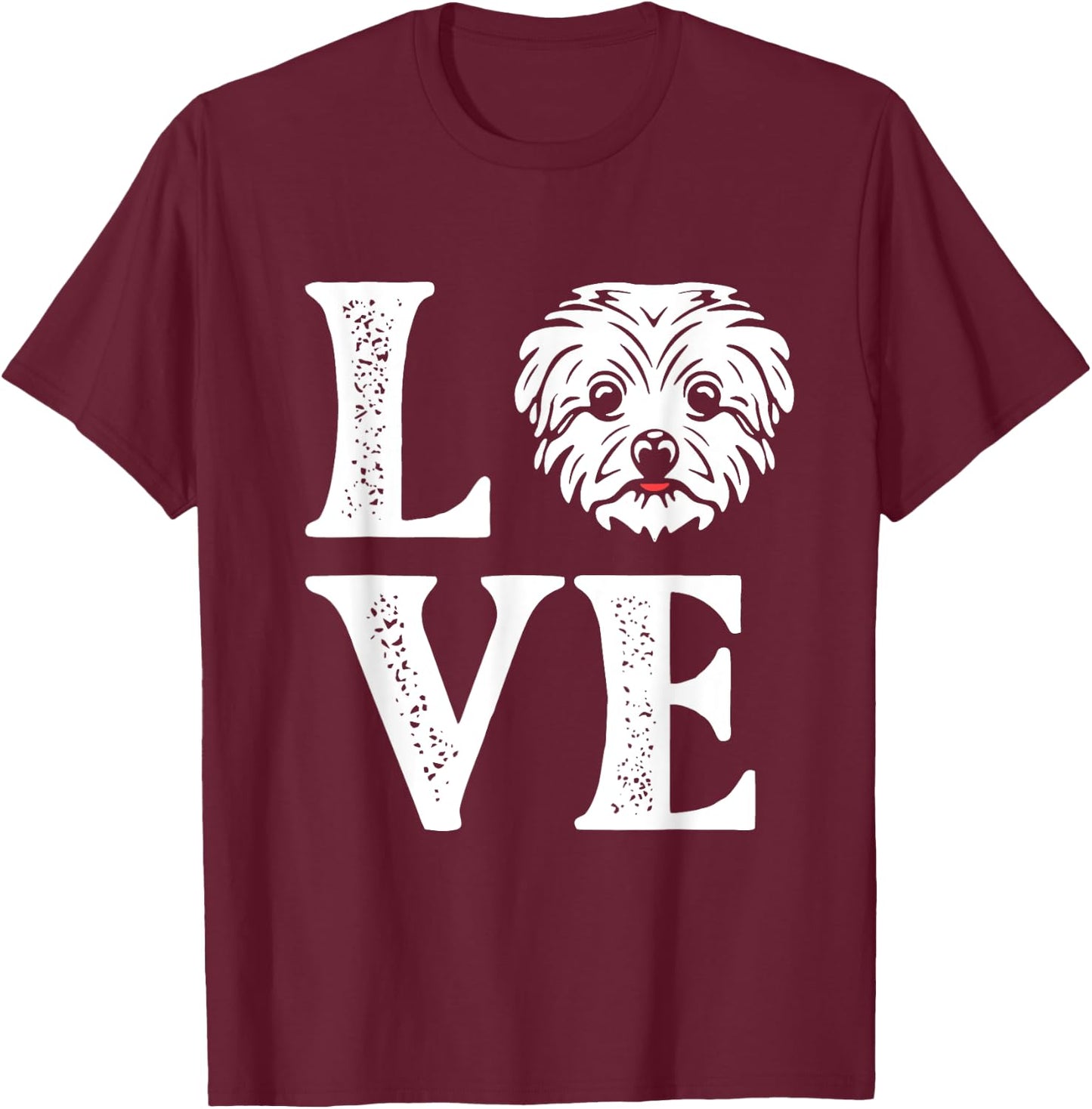 Love - Maltese Owner Puppy Lover Dog Lover Puppies Women Kids T-Shirt - T-Shirt | Maroon