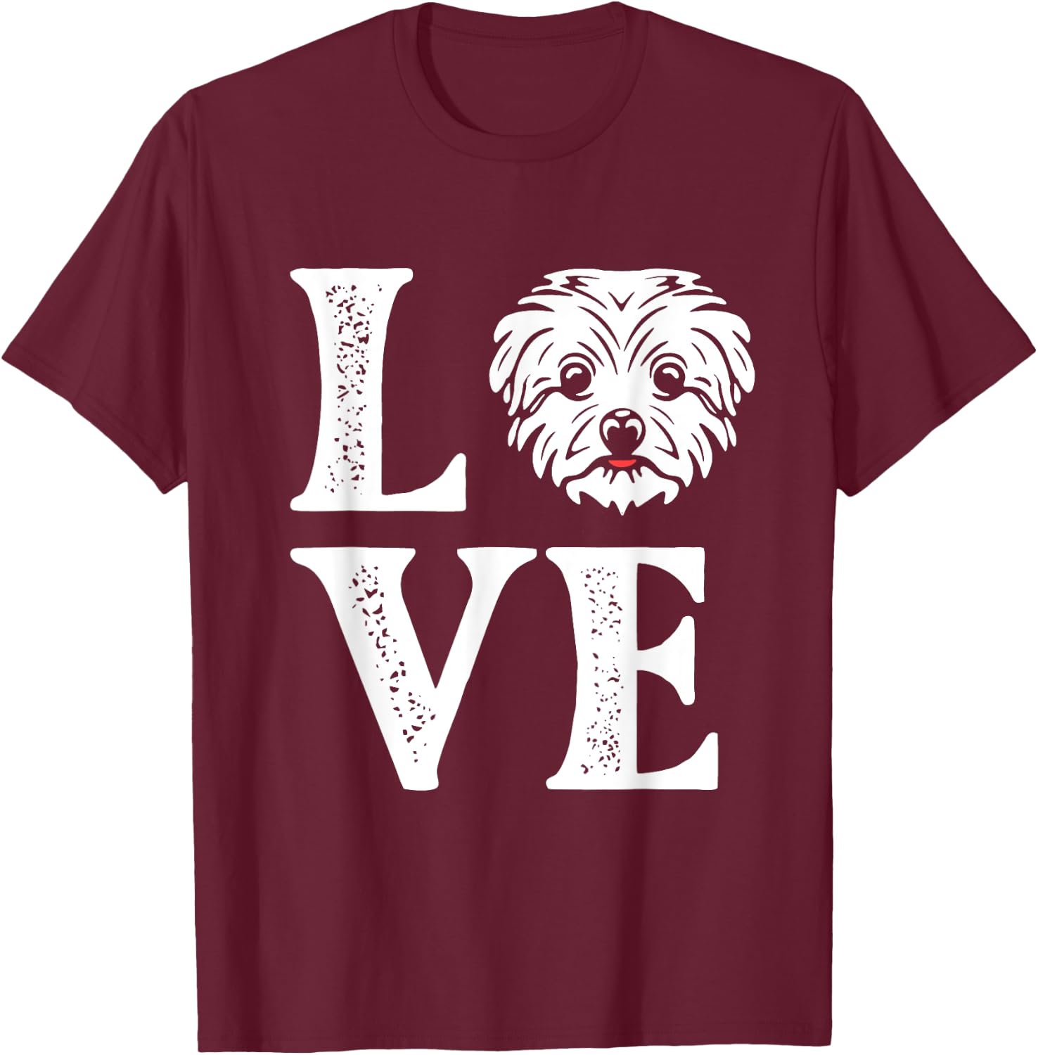 Love - Maltese Owner Puppy Lover Dog Lover Puppies Women Kids T-Shirt - T-Shirt | Maroon