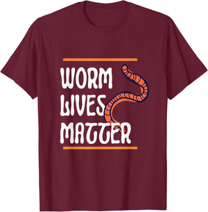 Worm Lives Matter Best of 2022 Wrap up Awareness T-Shirt - T-Shirt | Maroon