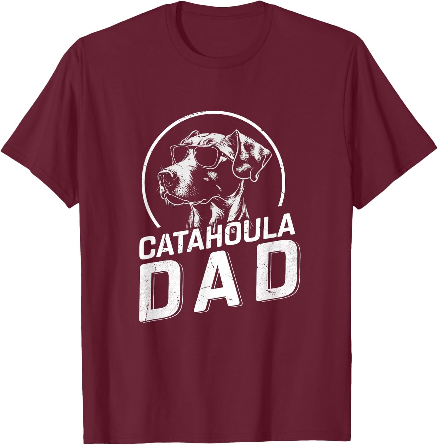 Catahoula Dad Dog Owner Gifts Men Funny Dog Dad Father's Day T-Shirt - T-Shirt | Maroon