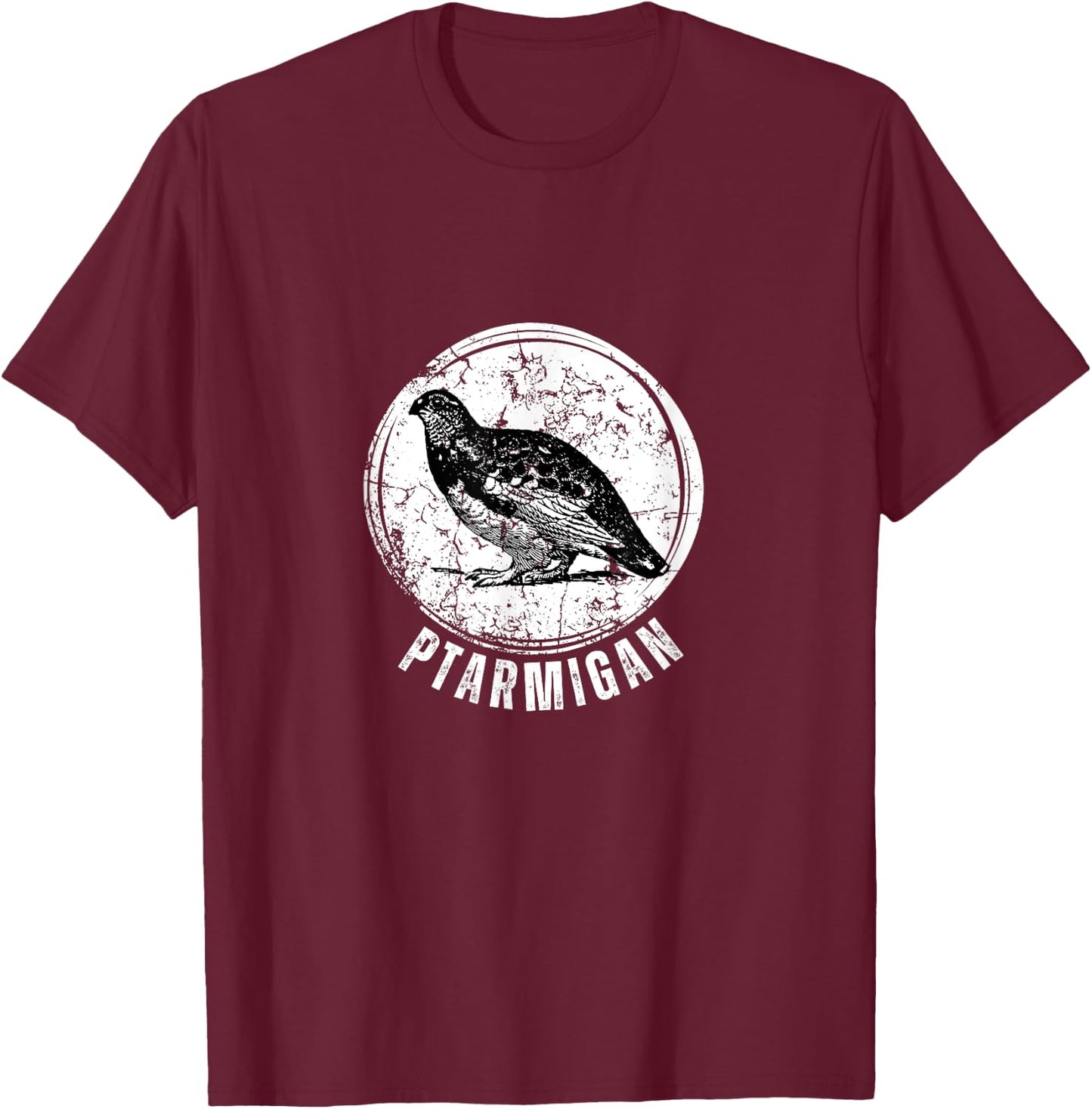 Ptarmigan Hunting Upland Game Hunting T-Shirt - T-Shirt | Maroon