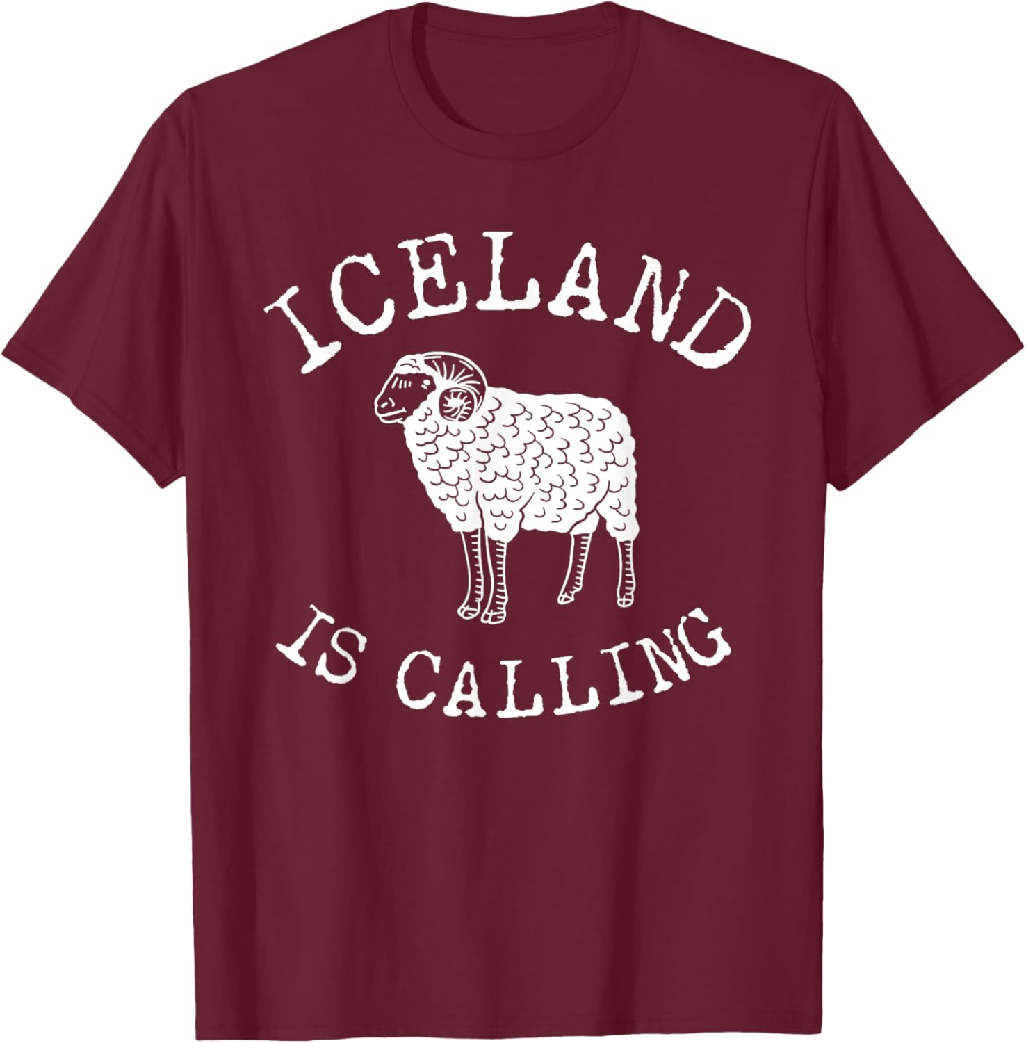 Icelandic Sheep Reykjavik Vacations Iceland T-Shirt - T-Shirt | Maroon