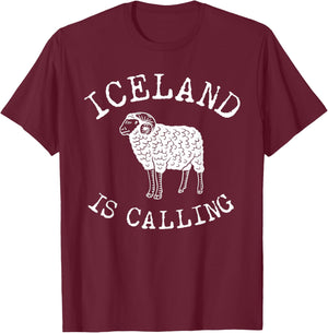 Icelandic Sheep Reykjavik Vacations Iceland T-Shirt - T-Shirt | Maroon