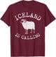Icelandic Sheep Reykjavik Vacations Iceland T-Shirt - T-Shirt | Maroon