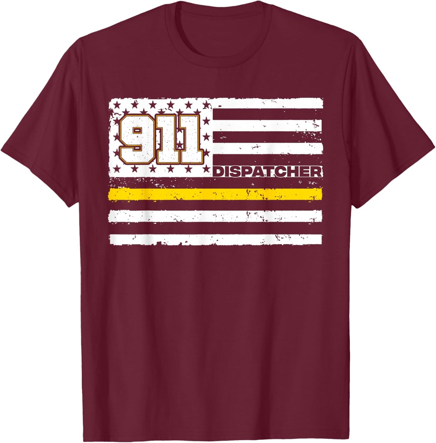 Funny 911 Dispatcher Art Men Women Dispatcher Appreciation T-Shirt - T-Shirt | Maroon