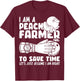 I Am A Peach Farmer Farm Peach Farming T-Shirt - T-Shirt | Maroon