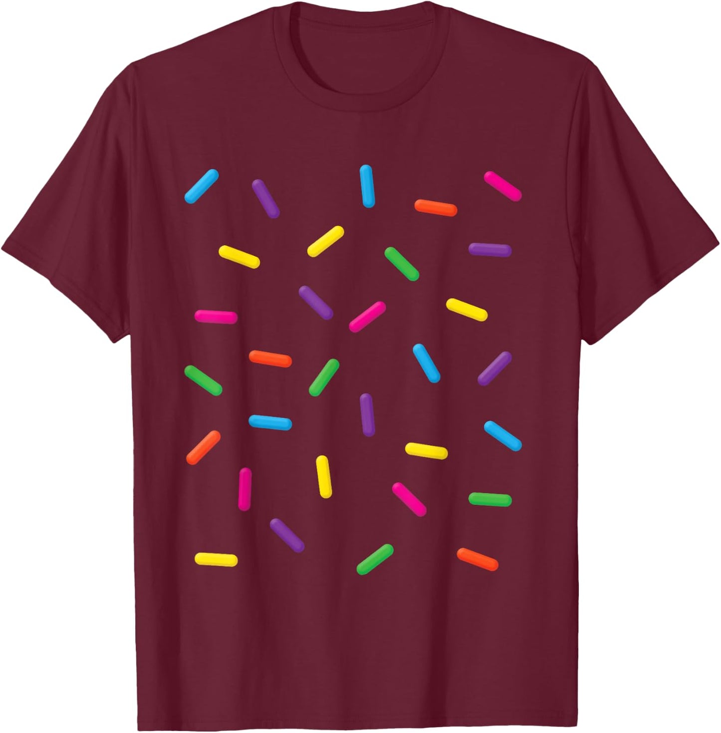 Funny Ice Cream Rainbow Sprinkles Jimmies Halloween Costume Women Kids T-Shirt - T-Shirt | Maroon