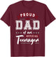 Best Proud Dad Of An Official Teenager T-Shirt - T-Shirt | Maroon