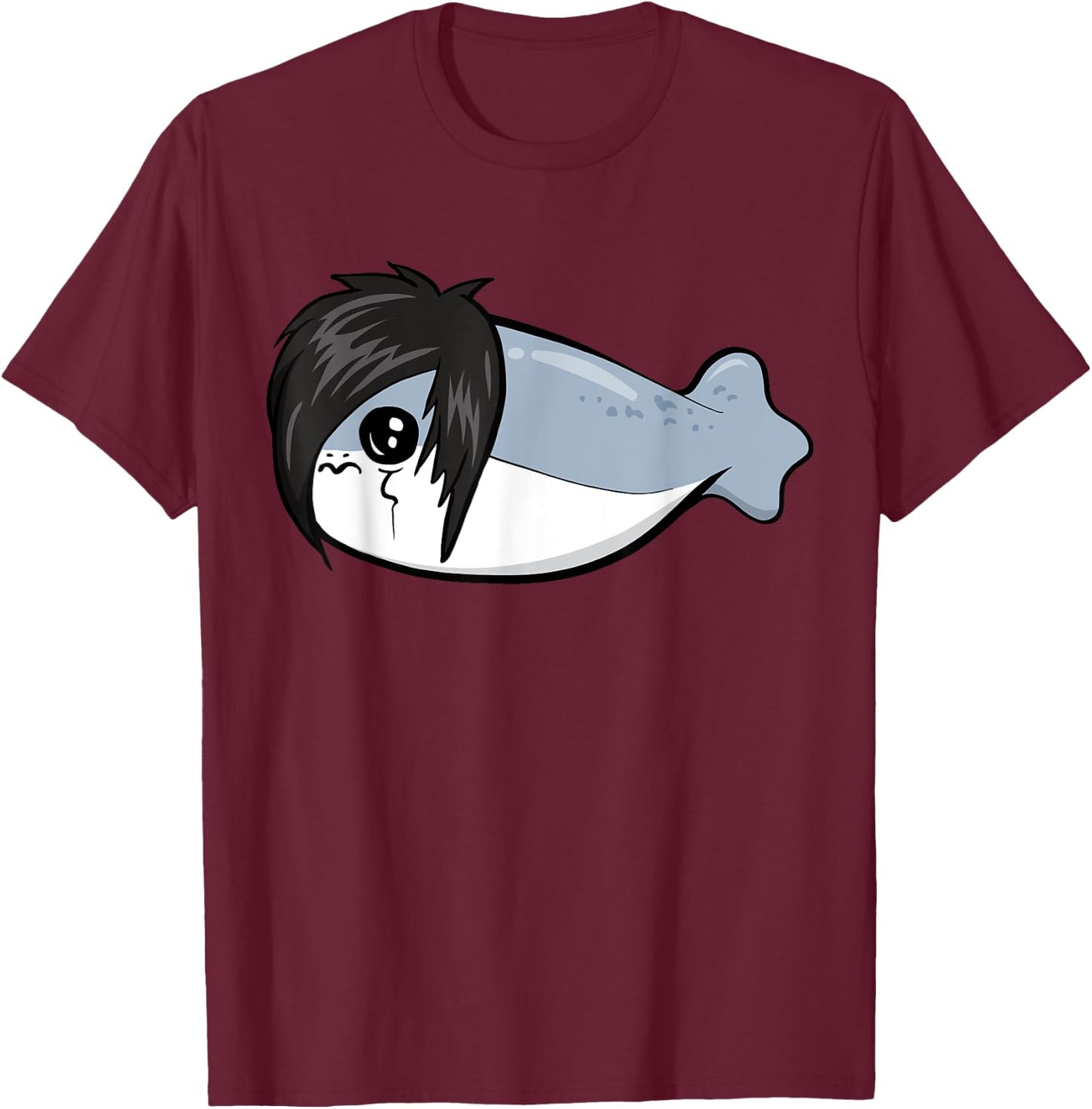 Sacabambaspis Fish Meme Emo Gothic Goth T-Shirt - T-Shirt | Maroon