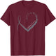 Ribbon Heart Glioblastoma Awareness T-Shirt - T-Shirt | Maroon