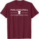 Philadelphia Philly Souvenir Keepsake City of Brother Love T-Shirt - T-Shirt | Maroon
