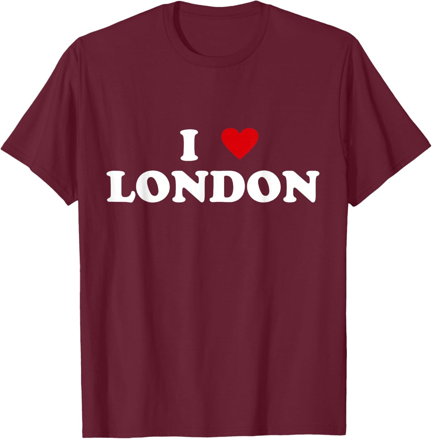 I Heart United Kingdom City - I Love London T-Shirt - T-Shirt | Maroon