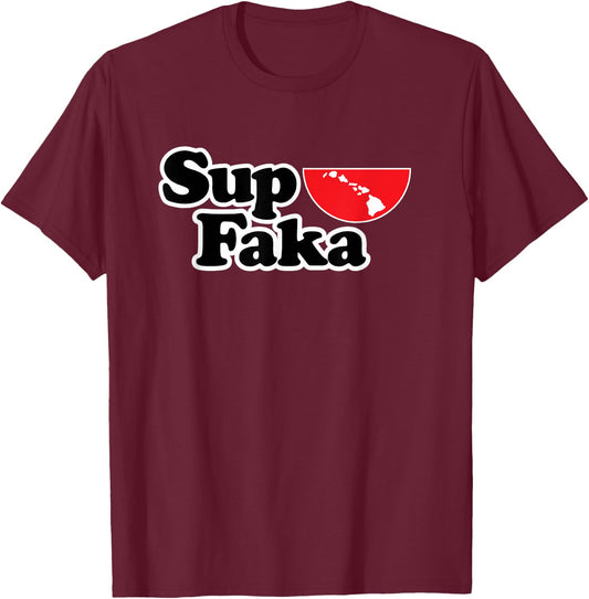 Hawaiian SupFaka Kanaka Maoli T-Shirt - T-Shirt | Maroon