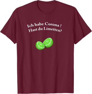 Corona Lime T-Shirt - T-Shirt | Maroon