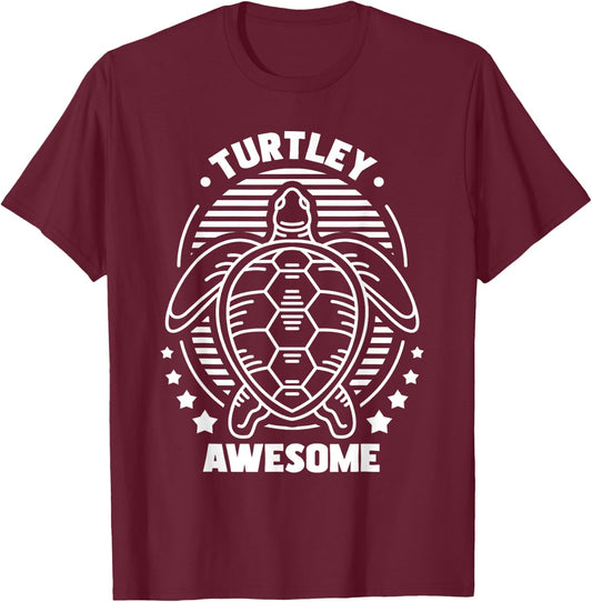 Turtley Awesome - Turtle Owner Wildlife Animal Lover T-Shirt - T-Shirt | Maroon