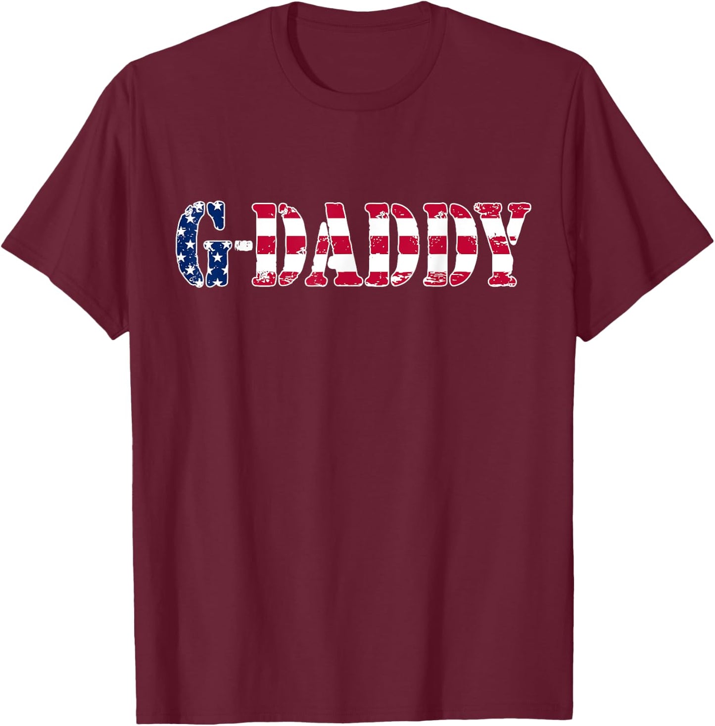 Vintage G-Daddy American Flag Patriotic 4th of July T-Shirt - T-Shirt | Maroon