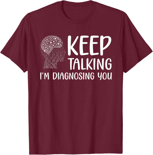 Funny Psychologist Art Women Psychology Graduation T-Shirt - T-Shirt | Maroon