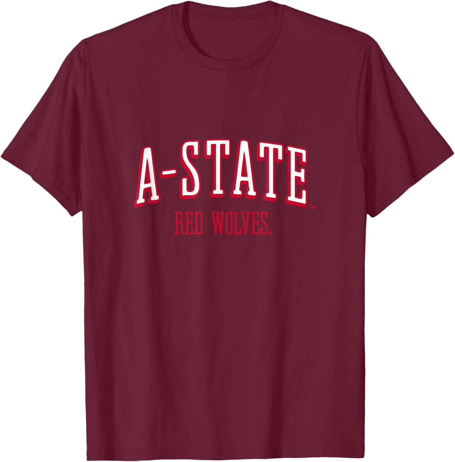 Arkansas State Wolves | Official NCAA University | RYLAKS07 T-Shirt - T-Shirt | Maroon