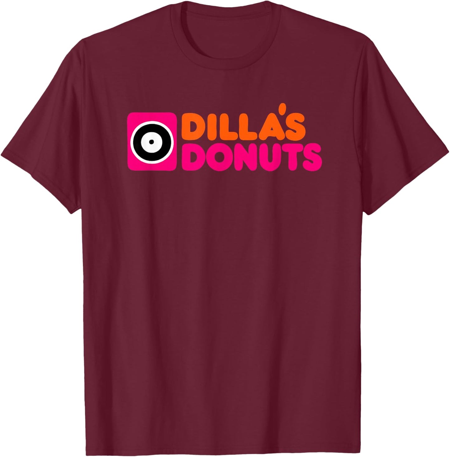 J Dillas Donuts Hiphop Jay Dee T-Shirt - T-Shirt | Maroon