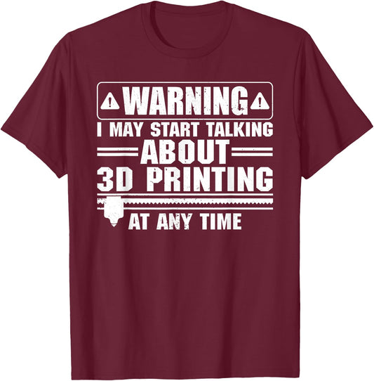 Funny 3D Printer Art Women 3D Printing Worker Lover T-Shirt - T-Shirt | Maroon