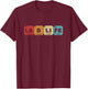 Lab-Life Laboratory Research Lab Rat Periodic Element Table T-Shirt - T-Shirt | Maroon