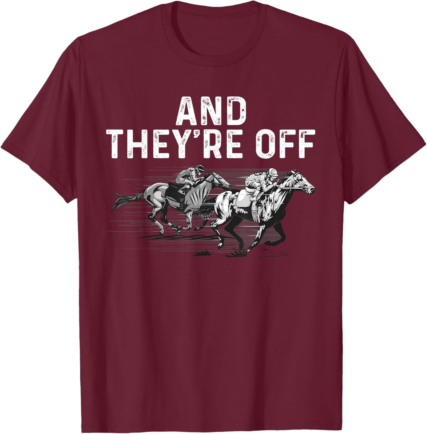 Funny Horse Racing Design Women Kid Horse Race Lover T-Shirt - T-Shirt | Maroon