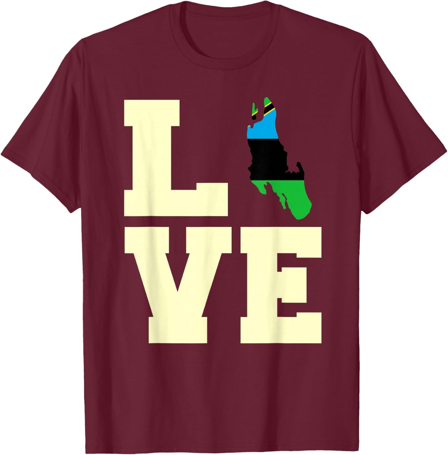 Love Zanzibar T-Shirt - T-Shirt | Maroon