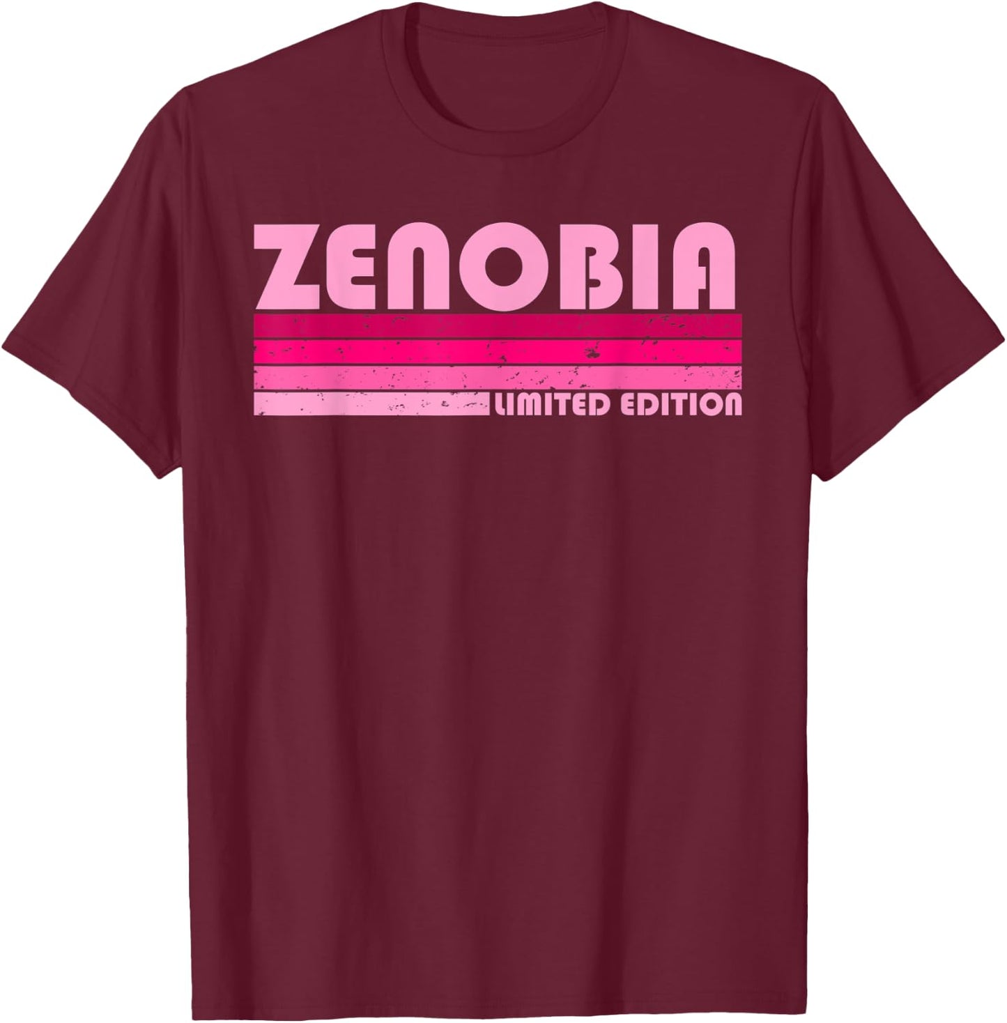 ZENOBIA Name Personalized Retro Vintage 80s 90s Birthday T-Shirt - T-Shirt | Maroon