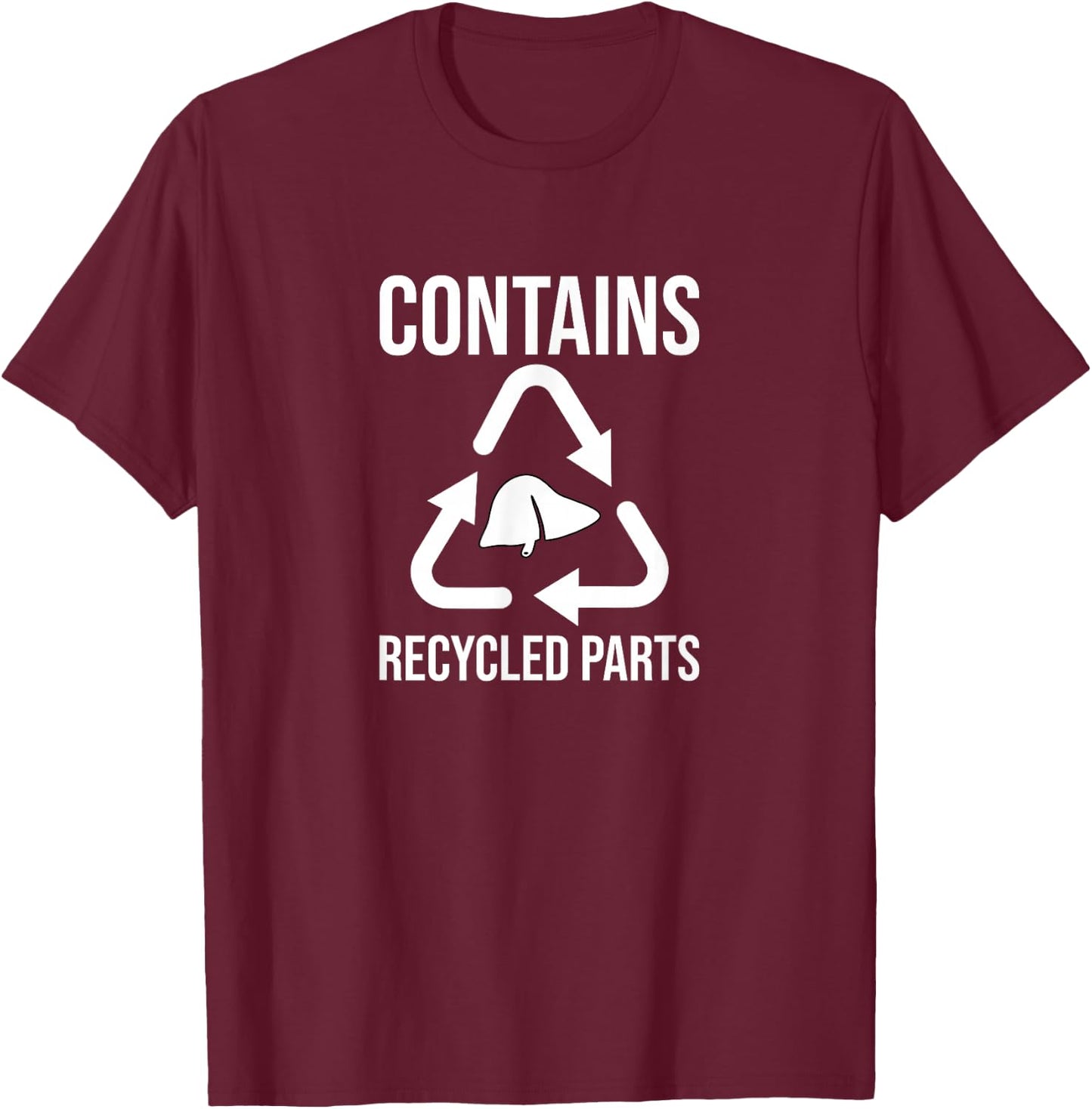 Contains Recycled Parts Organ Donor Liver Transplant T-Shirt - T-Shirt | Maroon