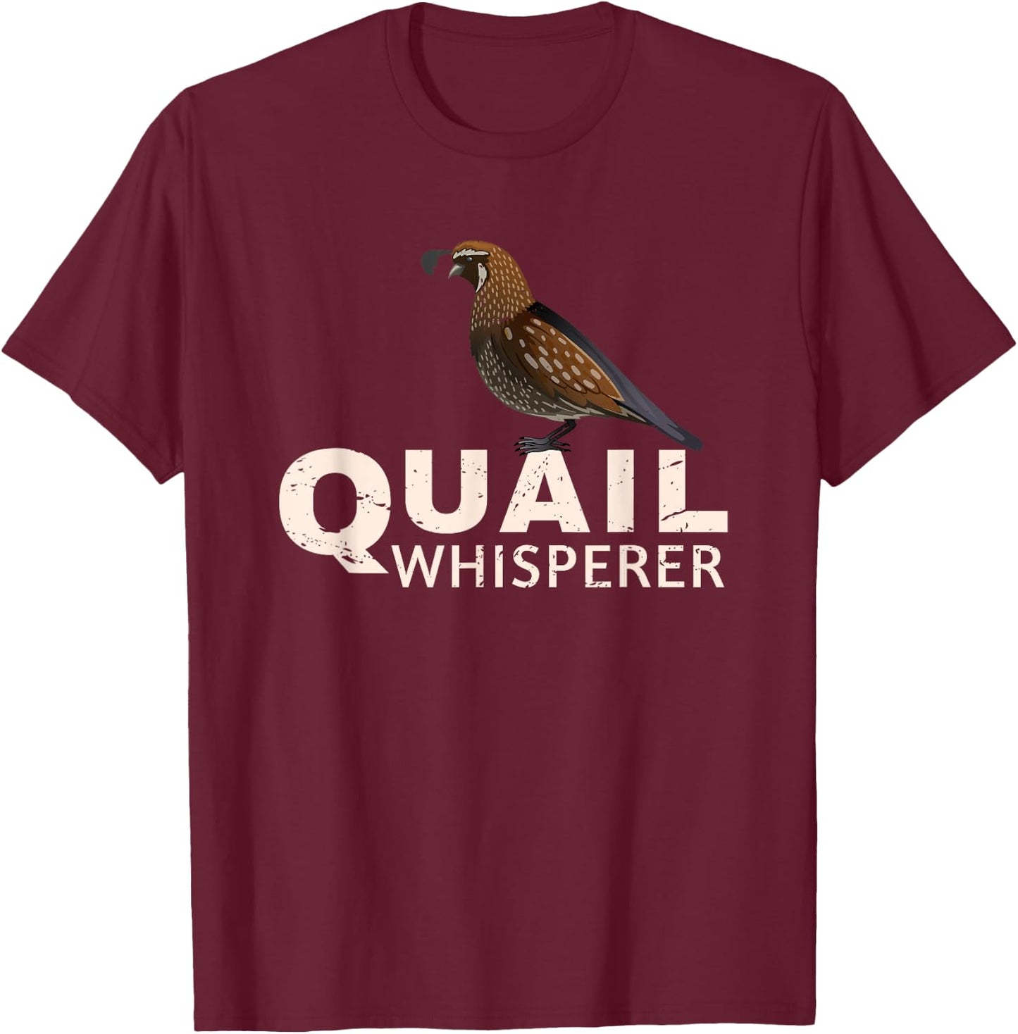 Cute Quail Design Women Kids Quail Bird Whisperer T-Shirt - T-Shirt | Maroon