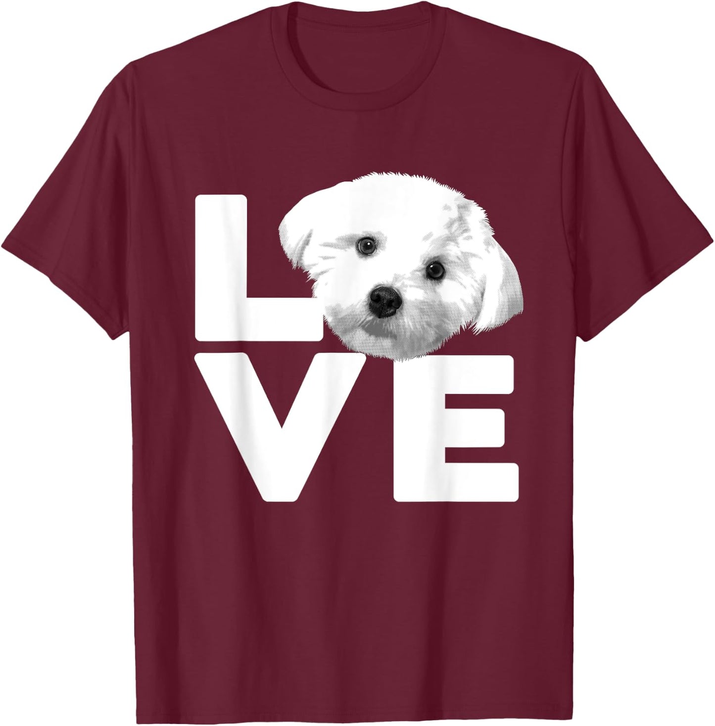 Funny Maltese Women Dog Lover Groomer Owner Puppy T-Shirt - T-Shirt | Maroon