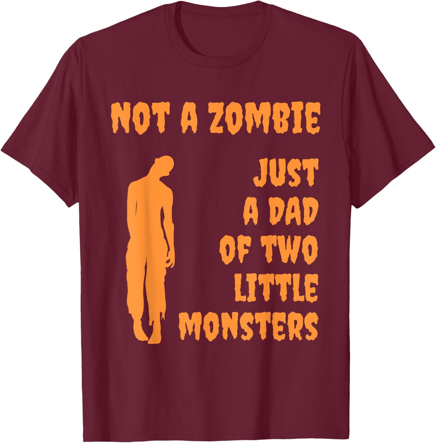 Parental Guidance and Candy Security Halloween Zombie Dad T-Shirt - T-Shirt | Maroon
