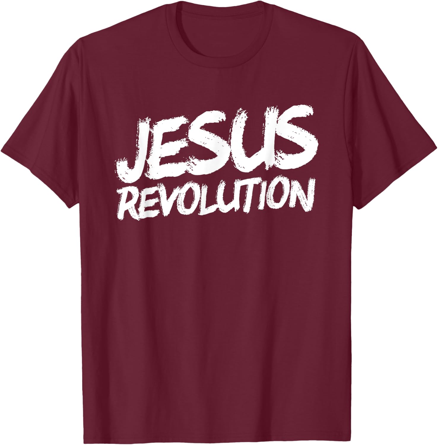 Jesus Revolution Christian Faith Peace Jesus Revolution T-Shirt - T-Shirt | Maroon
