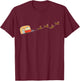 Camper Van Christmas Dachshund Sleigh Doxie Dog X-mas Pajama Women Kids T-Shirt - T-Shirt | Maroon