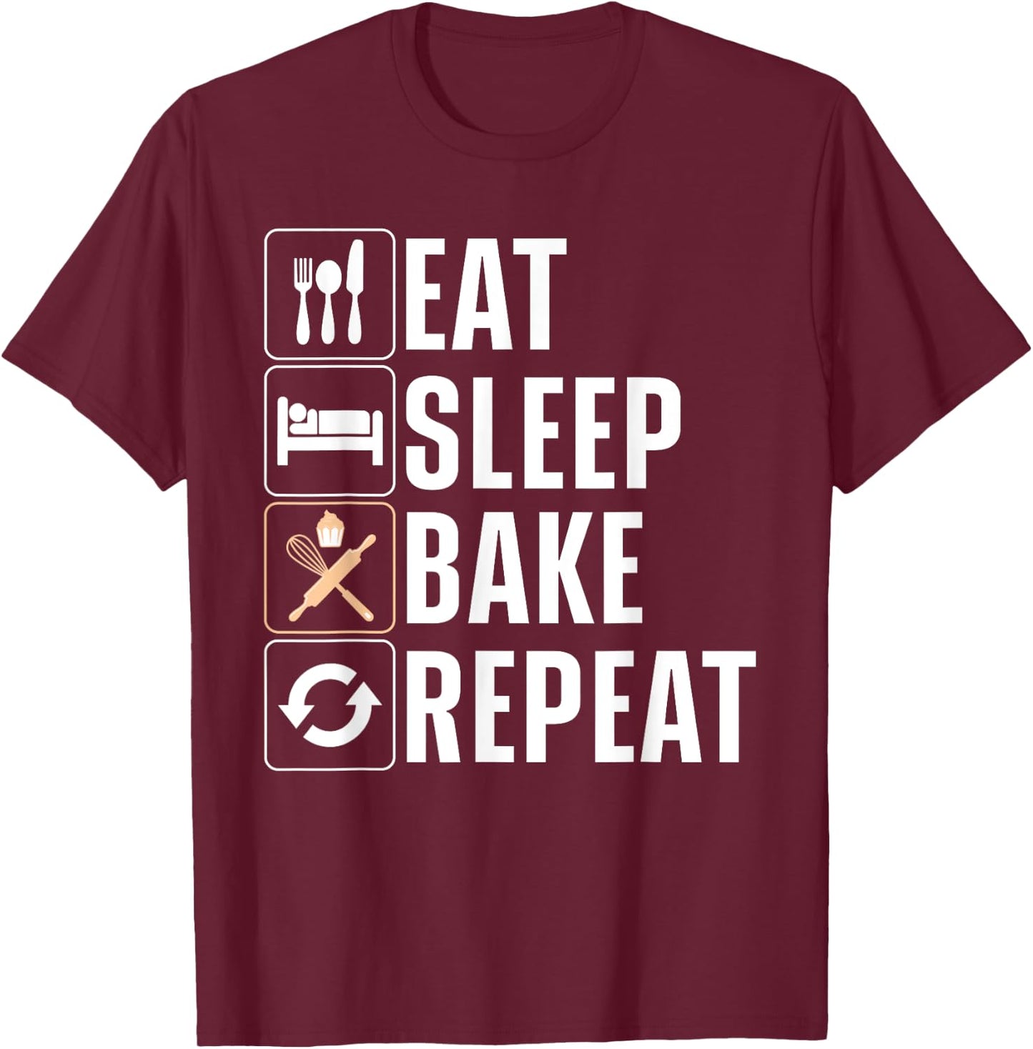 Funny Baking Women Baker Pastry Chef Cupcake Bread T-Shirt - T-Shirt | Maroon