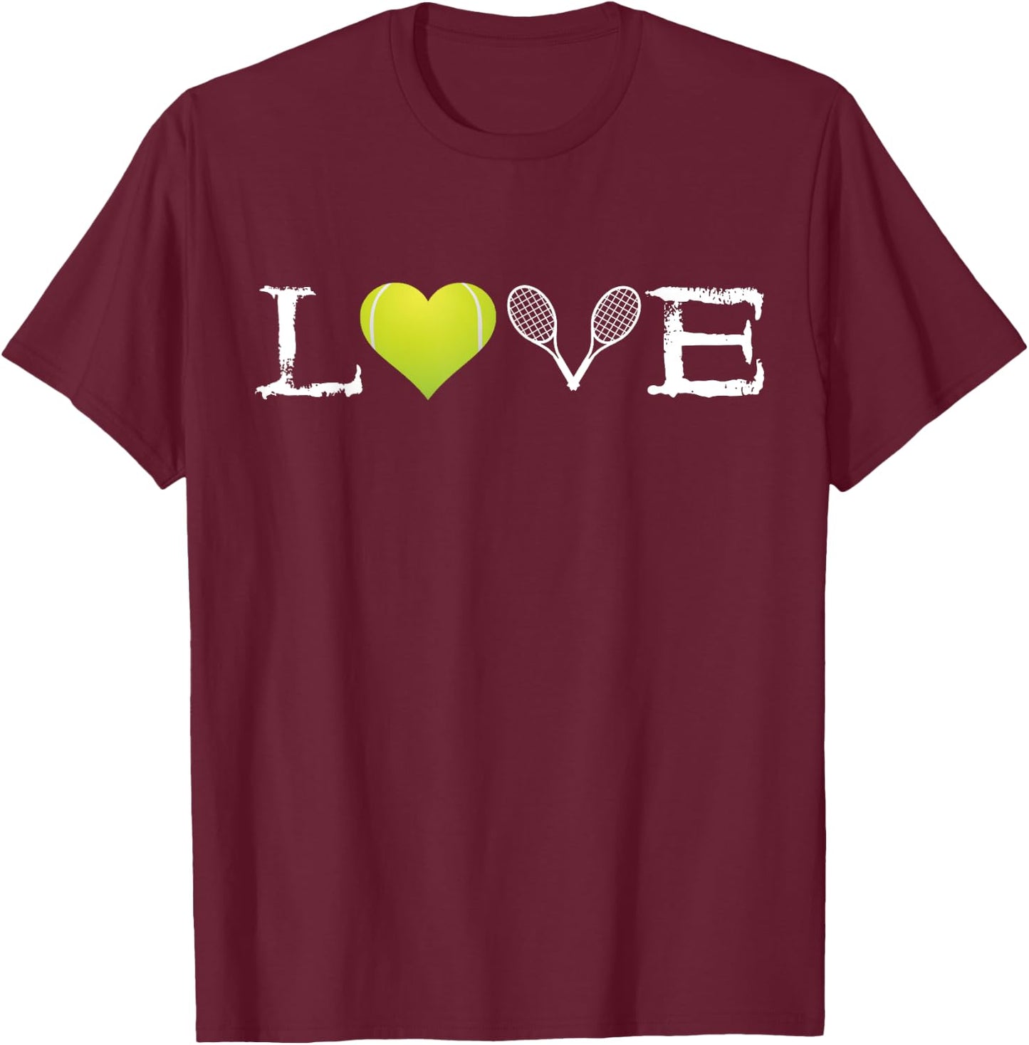 Tennis Ball Love Tennis Racquets Tennis Lover Racket Sport T-Shirt - T-Shirt | Maroon