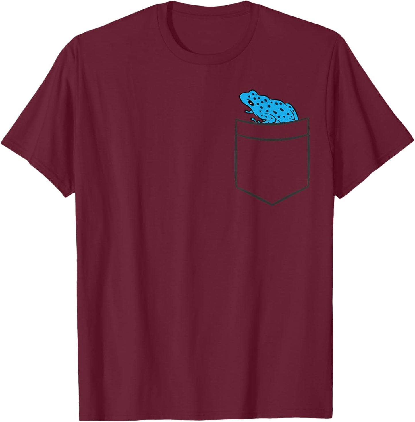 Poison Dart Frog In A Pocket T-Shirt - T-Shirt | Maroon