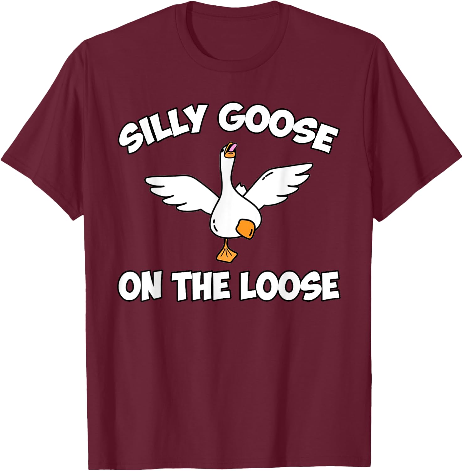 Silly Goose Shirts, Funny Shirts , Graphic Men T-Shirt - T-Shirt | Maroon