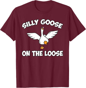 Silly Goose Shirts, Funny Shirts , Graphic Men T-Shirt - T-Shirt | Maroon